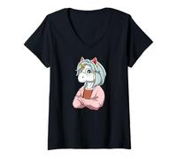 Mujer La Sabia Abuela Unicornio: La Abuela Graciosa Camiseta Cuello V