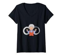 Mujer La sabiduría Infinita de la Abuela Camiseta Cuello V