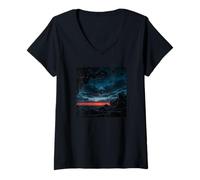 Mujer La santidad de los Cuervos EP (Tiempo) Arte Camiseta Cuello V