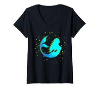 Mujer La Sirena Mamá Madres Niña Amor Sirenas Madre Mamá Mayo Camiseta Cuello V