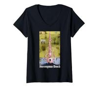 Mujer La Torre Divina El Jardín De Las Delicias Terrenales Camiseta Cuello V