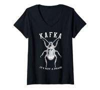 Mujer La transformación del escarabajo de Franz Kafka no es una literatura de fase Camiseta Cuello V