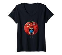 Mujer La Venganza del Tomate Camiseta Cuello V