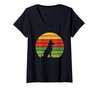 Mujer La Vida es Mejor con un Shih Tzu - Vintage Retro Camiseta Cuello V