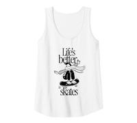 Mujer La Vida es Mejor en Patines - Cita Divertida sobre Patinaje sobre Ruedas Camiseta sin Mangas