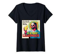 Mujer La Vida me DIO Limones Pero mi Jesús Hace Limonada Camiseta Cuello V