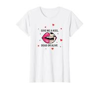 Mujer Labios Beso Humor Oscuro Amor Chica Gótico Camiseta
