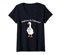 Mujer Labor and Delivery Nurse Mother Baby Goose Delivery Takeout Camiseta Cuello V