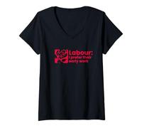 Mujer Laborista: Prefiero su Trabajo temprano Socialismo socialista Camiseta Cuello V