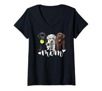 Mujer Labrador Mom Black Golden Chocolate Lab Mama The Lab Mother Camiseta Cuello V