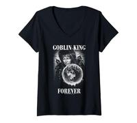 Mujer Labyrinth Jareth Goblin King Forever 80's Fantasy Movie Camiseta Cuello V