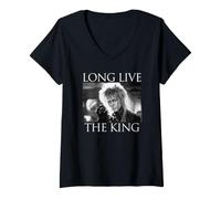 Mujer Labyrinth Long Live The King Jareth Photo Retro Fantasy Camiseta Cuello V