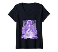 Mujer Labyrinth Purple Poster Art Vintage 80's Fantasy Movie Camiseta Cuello V
