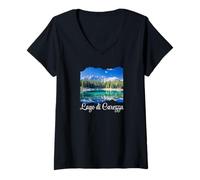 Mujer Lago de Carezza Camiseta Cuello V