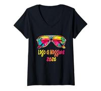 Mujer Lago Mayor 2026 Gafas de Sol Lago Mayor 2026 Camiseta Cuello V