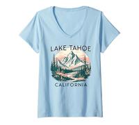 Mujer Lago Tahoe Camiseta Cuello V