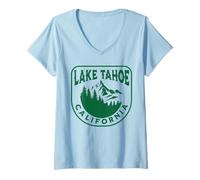 Mujer Lago Tahoe Camiseta Cuello V