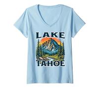 Mujer Lago Tahoe Camiseta Cuello V