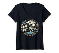 Mujer Lago Tahoe Camiseta Cuello V