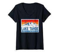Mujer Lago Tahoe Camiseta Cuello V