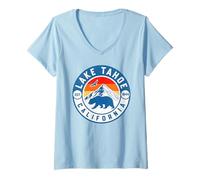 Mujer Lago Tahoe Camiseta Cuello V