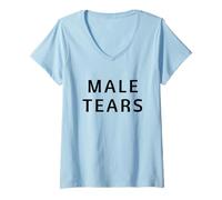 Mujer Lágrimas mascul Camiseta Cuello V