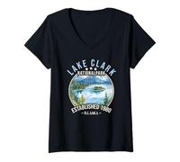 Mujer Lake Clark National Park | Alaska Camiseta Cuello V