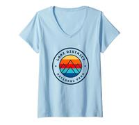 Mujer Lake District National Park Gran Bretaña Inglaterra Reino Unido Camiseta Cuello V