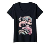 Mujer Langostas Coloridas Dreamy Art y2k 2000s Pastel Summer Vibes Camiseta Cuello V
