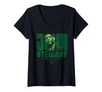 Mujer Lanterns John Stewart Big Name Camiseta Cuello V