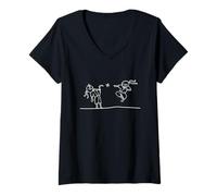 Mujer lanzando Star Spy Camiseta Cuello V