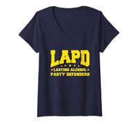 Mujer LAPD - Defensores duraderos del Partido del Alcohol, Los Ángeles Funny Camiseta Cuello V