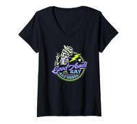 Mujer Las buenas tías dicen malas palabras para las tías geniales que pueden callar Camiseta Cuello V