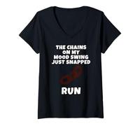 Mujer Las Cadenas Que Sujetaban Mis Cambios De Humor Acaban De Camiseta Cuello V