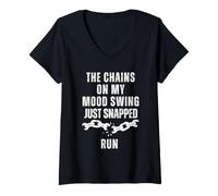 Mujer Las Cadenas Que Sujetaban Mis Cambios De Humor Acaban De Camiseta Cuello V