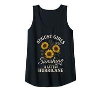 Mujer Las chicas de agosto son sol con una cita de huracán Camiseta sin Mangas
