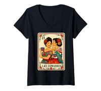 Mujer Las Comadres Chismosa Mexican Cafe Coffee Latina Mujer Camiseta Cuello V