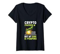 Mujer Las criptomonedas se han desplomado, Pero mi Dink Camiseta Cuello V