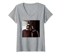 Mujer Las Llaves Negras Dan Auerbach Patrick Carney por Andy Willsher Camiseta Cuello V