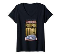 Mujer Las Mascotas no Solo se quedan ahí Mímame Camiseta Cuello V