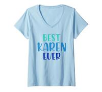 Mujer Las Mejores Karen de Todos los Tiempos: Calm Down Karen Camiseta Cuello V