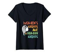 Mujer Las Mujeres derechas Son humanas derechas. Camiseta Cuello V