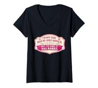 Mujer Las Mujeres no están seguras de qué es el Animal Espiritual, Pero Tiene una Broma sobre la Rabia Camiseta Cuello V