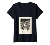 Mujer Las niñas serán niñas Witch Circle Moon Magic Celestial Camiseta Cuello V