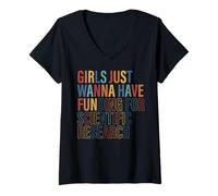 Mujer Las niñas solo quieren tener fondos para la investigación científica Camiseta Cuello V