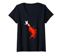 Mujer Las Nuevas Pieles de Vino de Cristo Jesús y la Paloma del Espíritu Santo Camiseta Cuello V