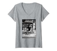 Mujer Las Rayas Blancas Jack White Siete Naciones Ejército Andy Willsher Camiseta Cuello V