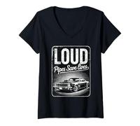 Mujer Las tuberías Fuertes salvan Vidas Muscle Car Camiseta Cuello V