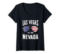 Mujer Las Vegas Camiseta Cuello V