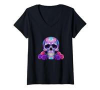 Mujer Las vibraciones veraniegas hacen brillar tu rock´n´roll Camiseta Cuello V